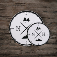 New Hampshire NH Compass Sticker Decal