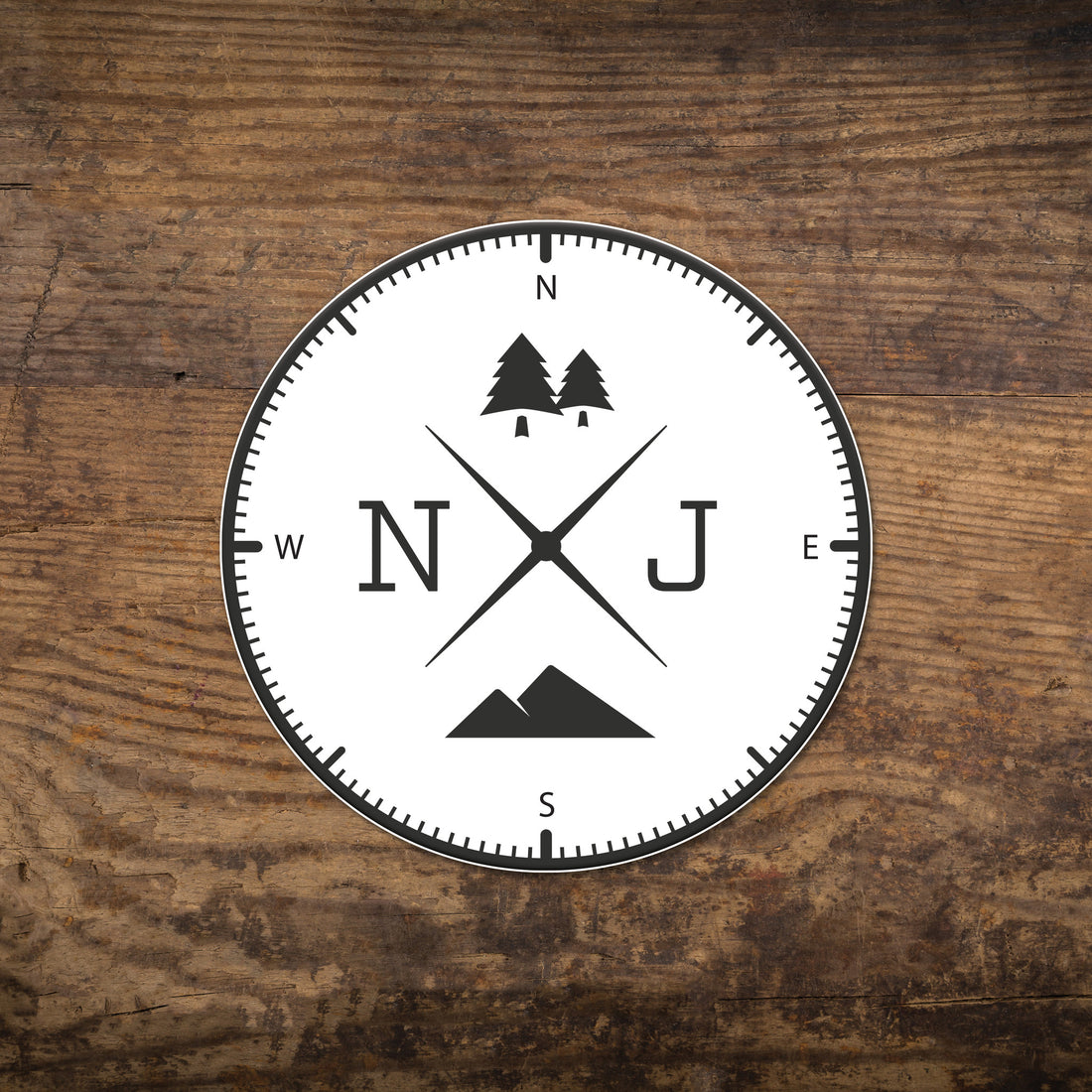 New Jersey NJ Compass Sticker