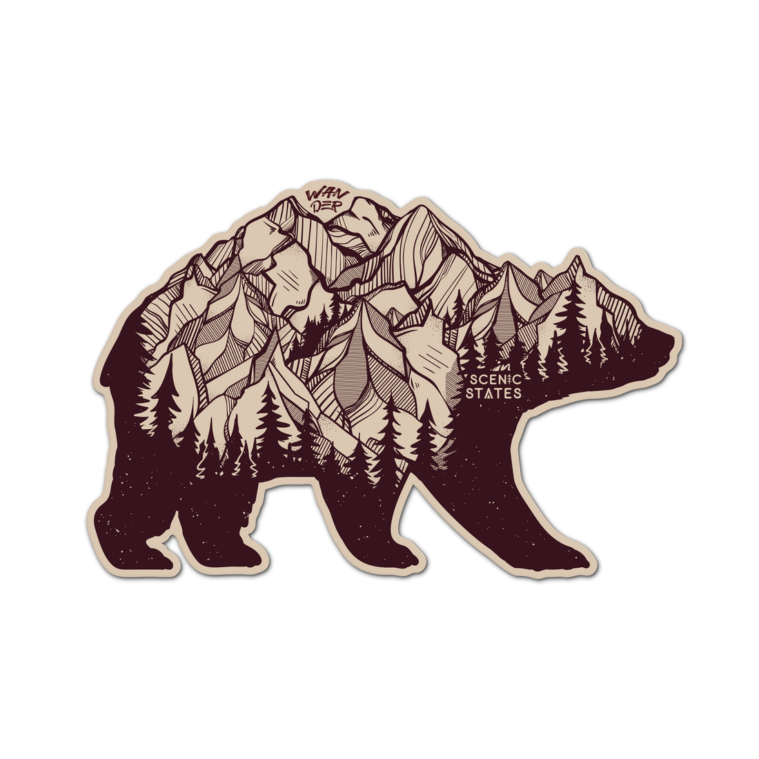 Wander Bear Sticker