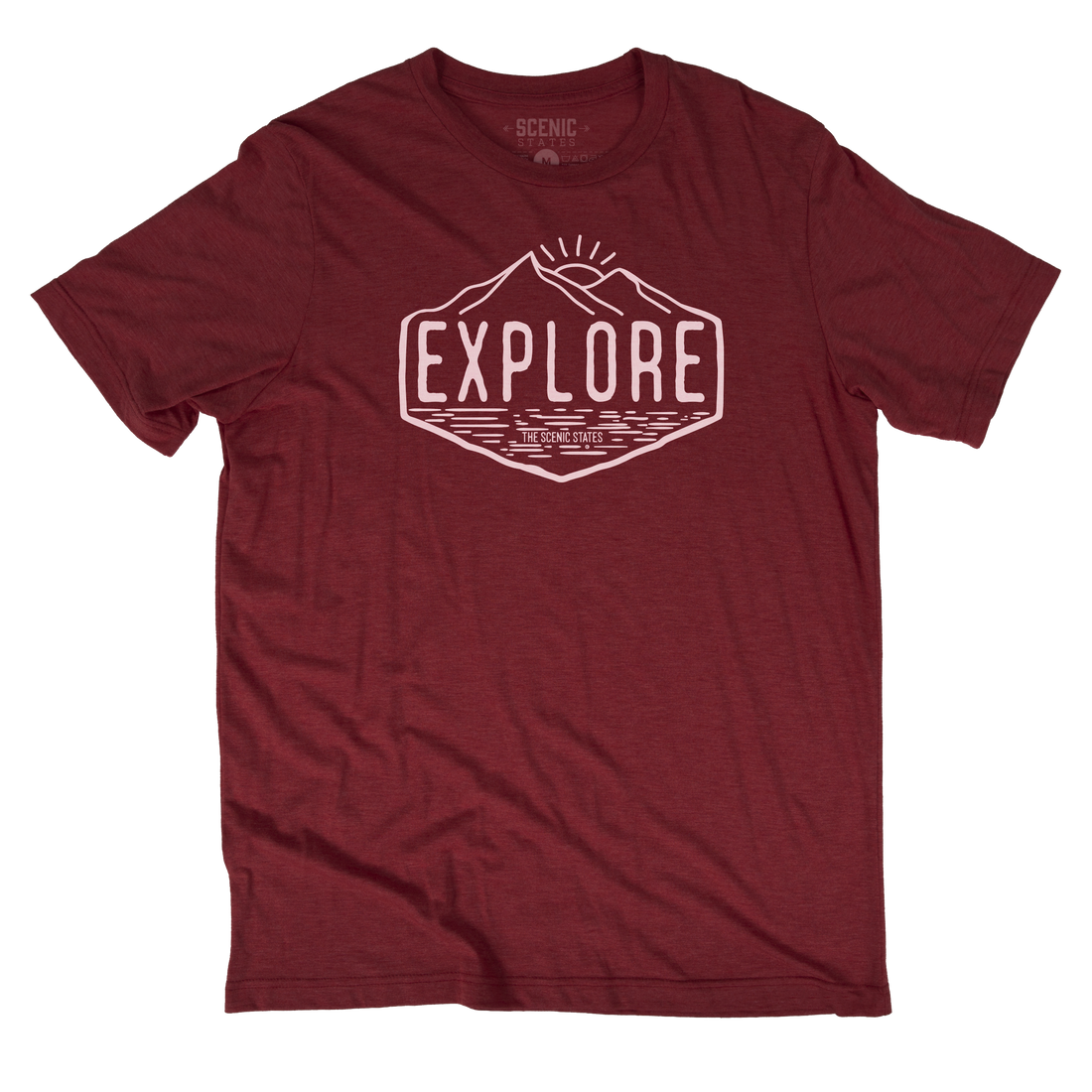 Explore Tee | Heather Cardinal