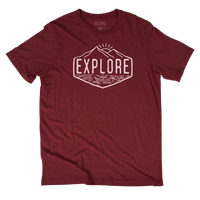 Explore Tee | Heather Cardinal