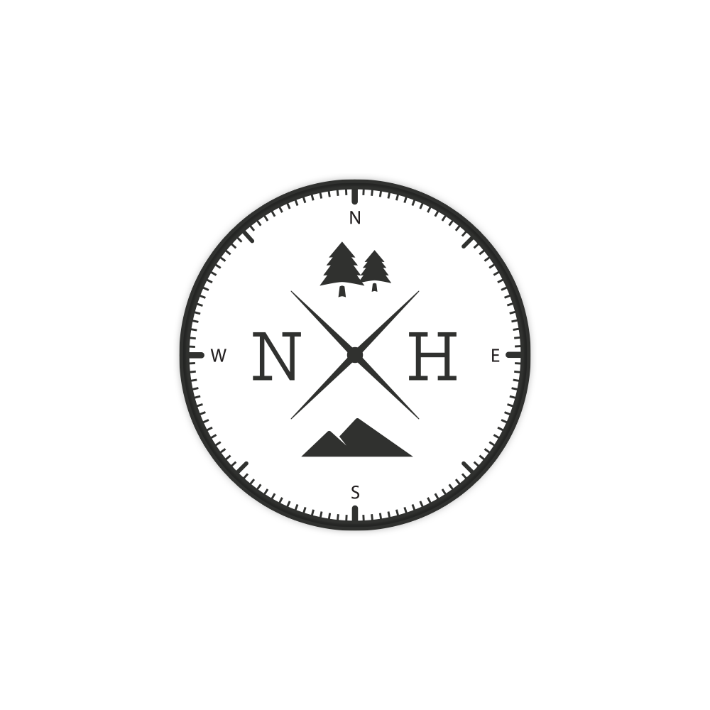 New Hampshire NH Compass Sticker Decal